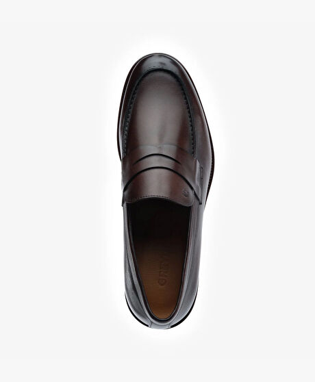 Erkek Kahverengi Hakiki Deri Klasik Ayakkabı