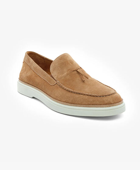 Erkek Tarçın Hakiki Deri Loafer Ayakkabı