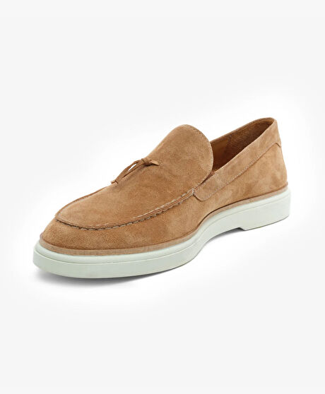 Erkek Tarçın Hakiki Deri Loafer Ayakkabı
