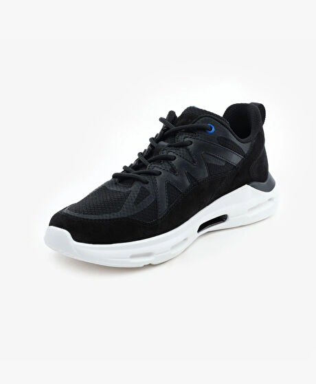 Erkek Siyah Hakiki Deri Spor Ayakkabı