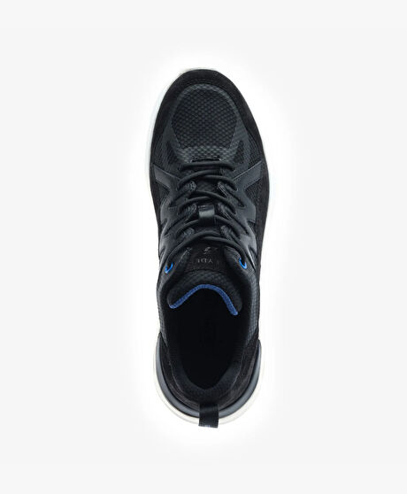 Erkek Siyah Hakiki Deri Spor Ayakkabı