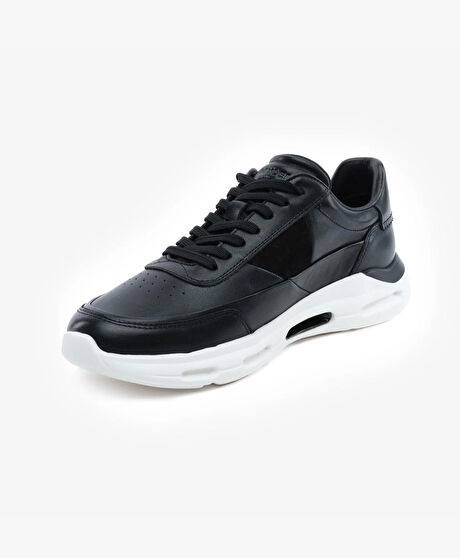 Erkek Siyah Hakiki Deri Spor Ayakkabı