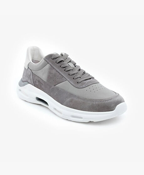 Erkek Antrasit Hakiki Deri Spor Ayakkabı