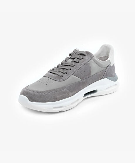 Erkek Antrasit Hakiki Deri Spor Ayakkabı