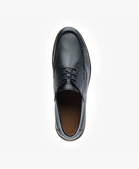 Erkek Siyah Hakiki Deri Oxford Ayakkabı