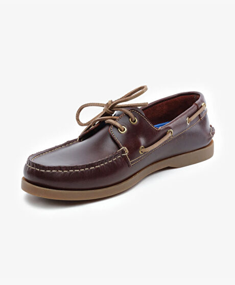 Erkek Kahverengi Hakiki Deri Marine Ayakkabı