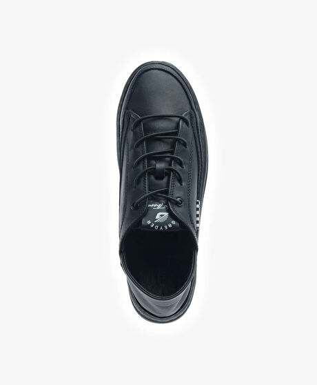 Kadın Siyah Hakiki Deri Sneaker Ayakkabı