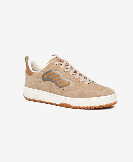 Greyder LAB Erkek Ekru Hakiki Deri Sneaker Ayakkabı