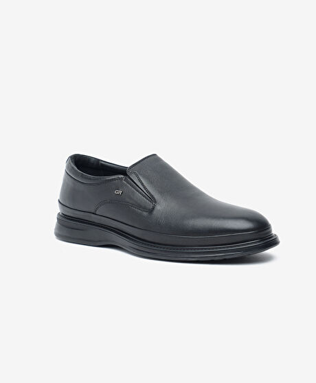 Erkek Siyah Hakiki Deri Comfort Ayakkabı