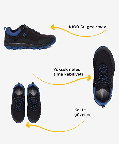 Erkek Siyah Saks Su Geçirmez Outdoor Ayakkabı