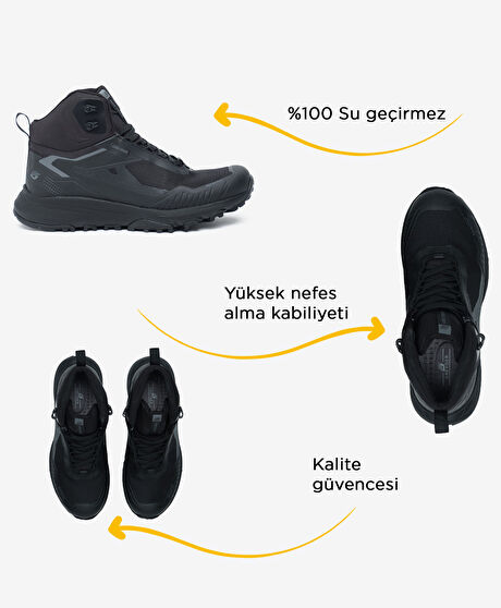 Erkek Siyah Su Geçirmez Outdoor Bot