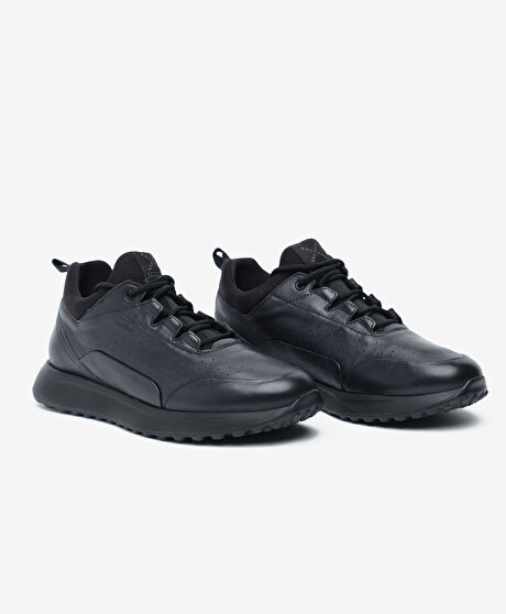 Erkek Siyah Hakiki Deri Ayakkabı