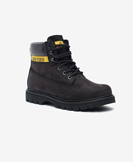 Erkek Siyah Hakiki Deri Bot