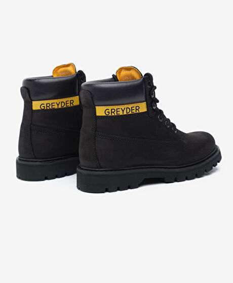 Erkek Siyah Hakiki Deri Bot