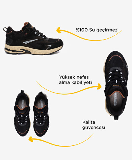 Kadın Siyah Su Geçirmez Outdoor Ayakkabı