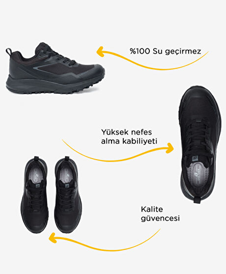 Kadın Siyah Su Geçirmez Outdoor Ayakkabı