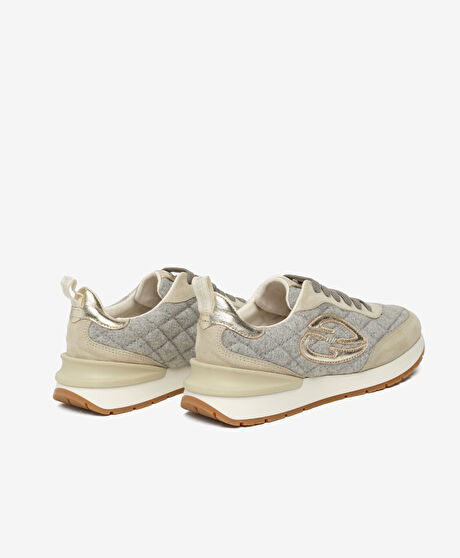 Kadın Bej Hakiki Deri Spor Ayakkabı