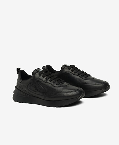 Kadın Siyah Hakiki Deri Spor Ayakkabı