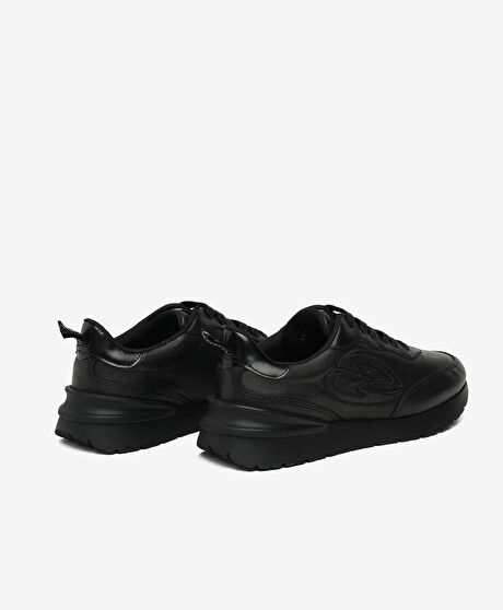 Kadın Siyah Hakiki Deri Spor Ayakkabı