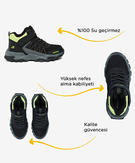 Çocuk Siyah Su Geçirmez Outdoor Bot