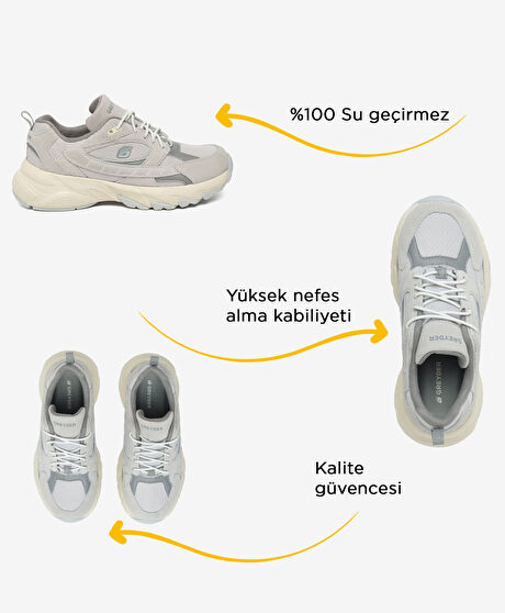 Çocuk Gri Su Geçirmez Spor Ayakkabı