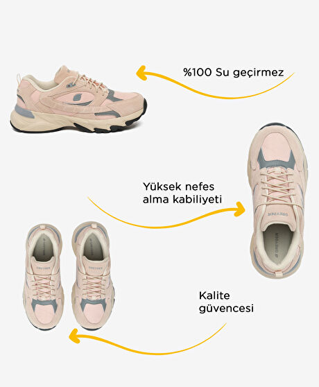 Çocuk Pudra Su Geçirmez Spor Ayakkabı