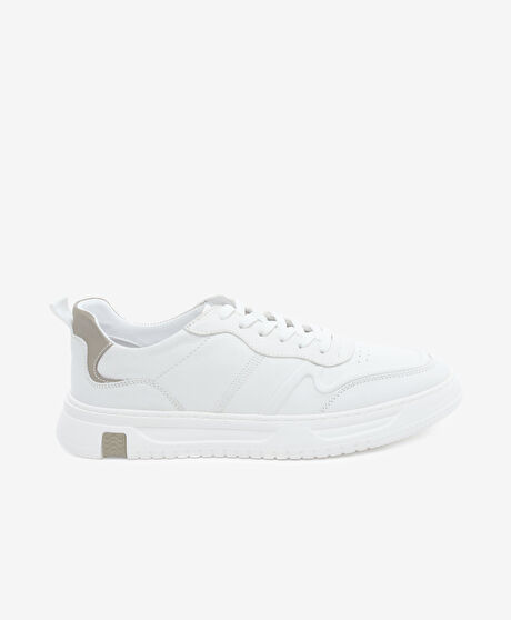 Erkek Beyaz Hakiki Sneaker Ayakkabı