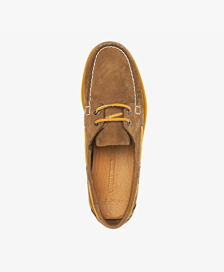 Erkek Tütün Hakiki Deri Marine Ayakkabı