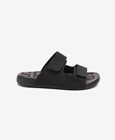 Erkek Siyah Hakiki Deri Terlik