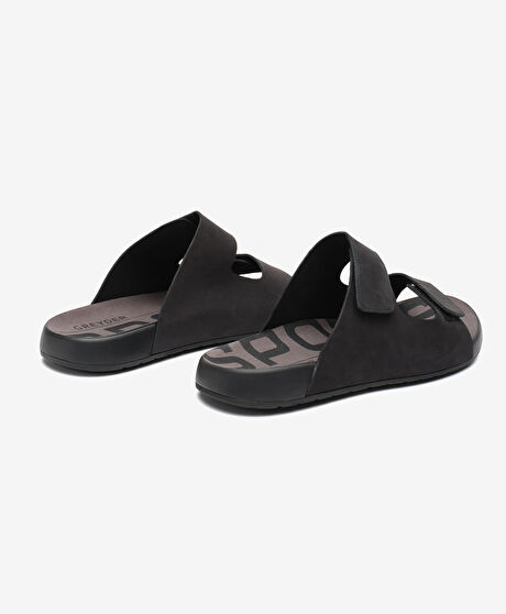 Erkek Siyah Hakiki Deri Terlik