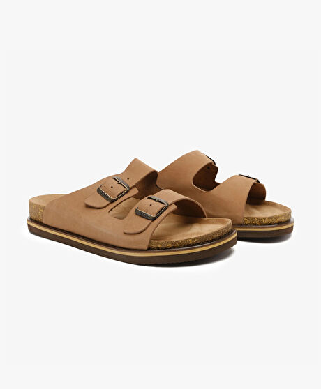 Erkek Vizon Nubuk Hakiki Deri Terlik