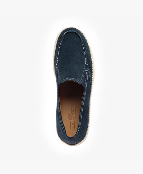 Erkek Lacivert Hakiki Deri Loafer Ayakkabı