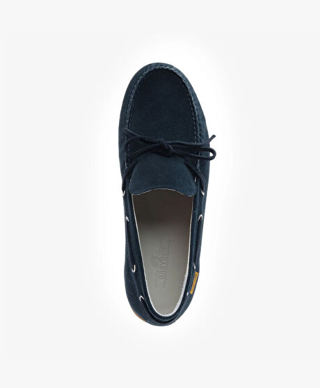 Erkek Lacivert Hakiki Deri Marine Ayakkabı