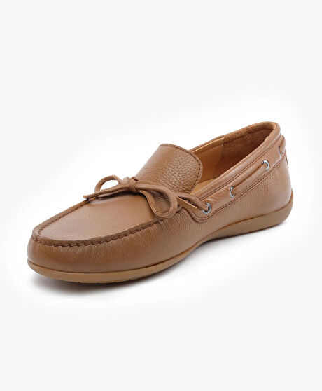 Erkek Taba Hakiki Deri Marine Ayakkabı