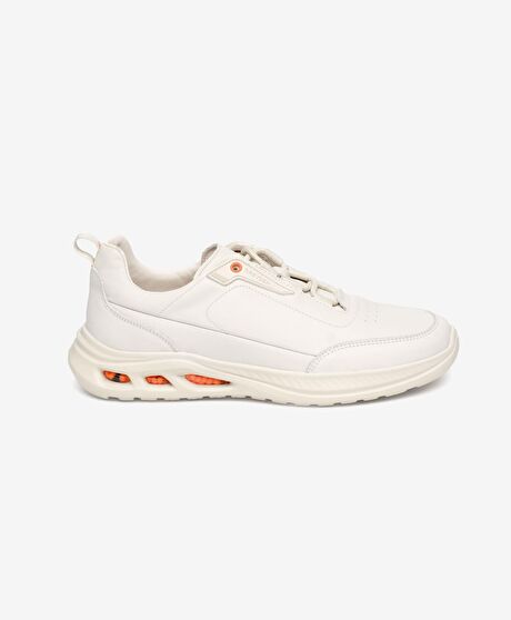 Erkek Kirli Beyaz Hakiki Deri Spor Ayakkabı