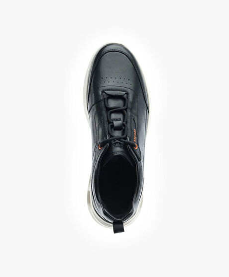 Erkek Siyah Hakiki Deri Spor Ayakkabı