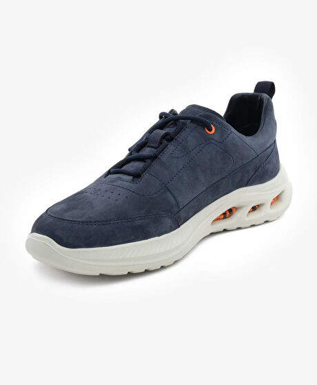 Erkek Lacivert Hakiki Deri Spor Ayakkabı