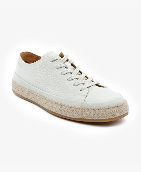 Erkek Kum Hakiki Deri Sneaker Ayakkabı