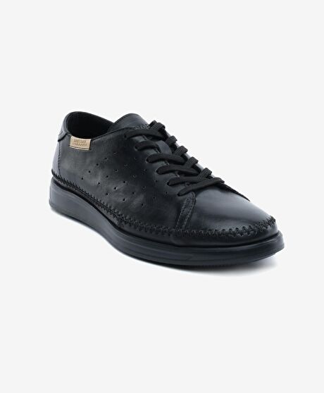 Erkek Siyah Hakiki Deri Comfort Ayakkabı