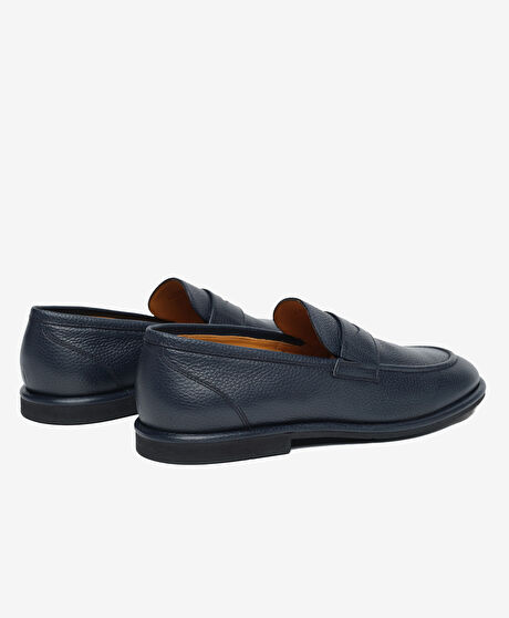 Erkek Lacivert Hakiki Deri Ayakkabı