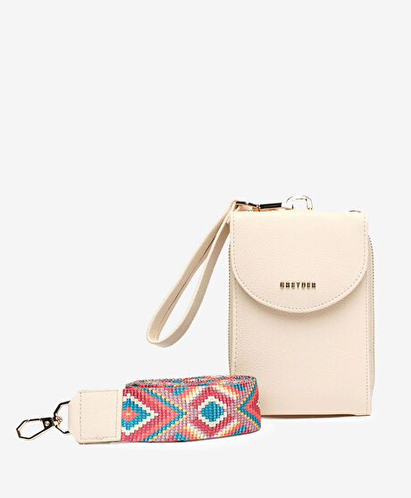 Kadın Ekru Çapraz Çanta