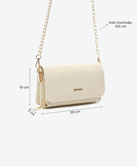 Kadın Krem Omuz Çantası