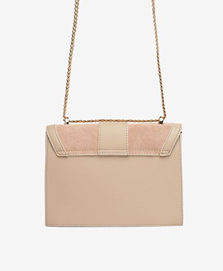 Kadın Bej Süet Omuz Çantası