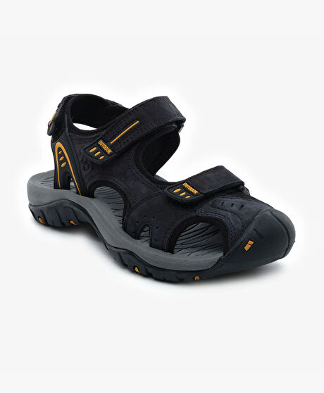 Kadın Siyah Hakiki Deri Sandalet