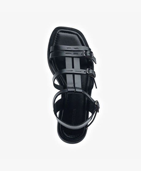 Kadın Siyah Hakiki Deri Sandalet