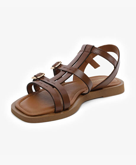 Kadın Taba Hakiki Deri Sandalet