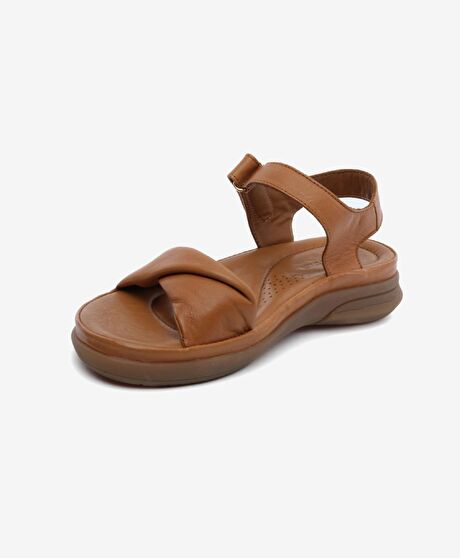 Kadın Taba Hakiki Deri Sandalet