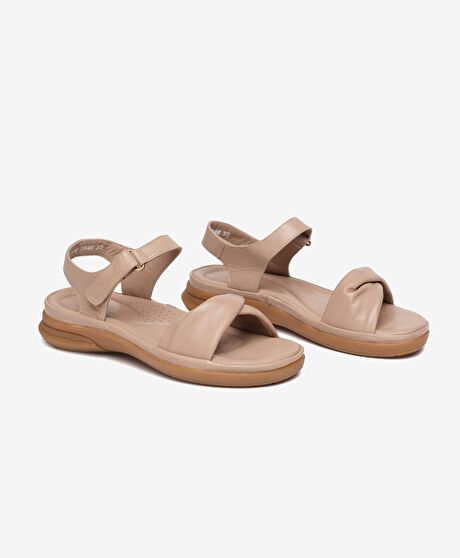 Kadın Vizon Hakiki Deri Sandalet