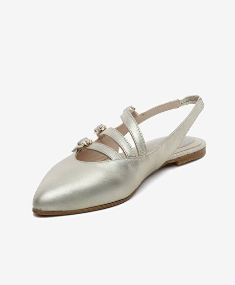 Kadın Gümüş Hakiki Deri Babet