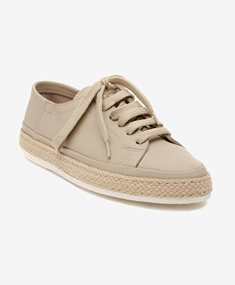 Kadın Vizon Hakiki Deri Sneaker Ayakkabı